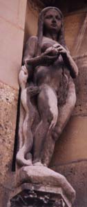 Statue of Eve on St. Jakob's Church
