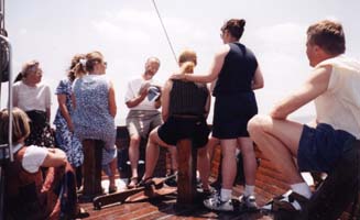 The group on 'The Jesus Boat'